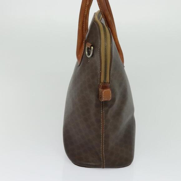 CELINE Macadam Canvas Hand Bag Pvc Leather Brown Gold - Picture 5 of 12